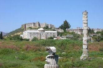 Вид на руины храма Артемиды Эфесской. Пе
