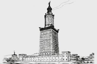 Александрийский маяк. Рисунок археолога 