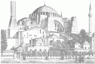 Храм Св. Софии в Константинополе. (Литог