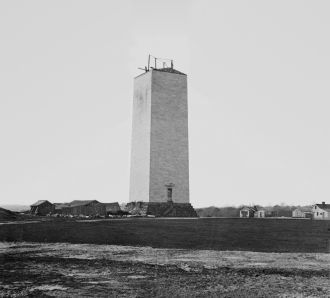 Строительство монумента, 1860