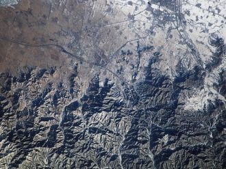 Великая Китайская стена из космоса.