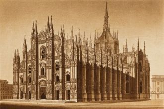 Миланский кафедральный собор в начале XV