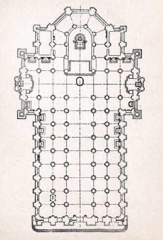 План собора, гравюра ок. 1900 г.
