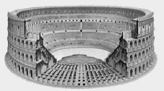 Строительство Колизея, начатое в 72 году