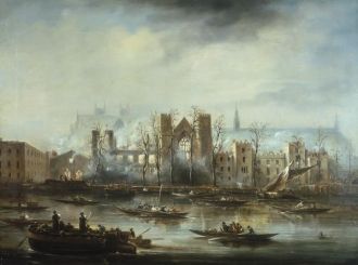 Вестминстерский дворец после пожара