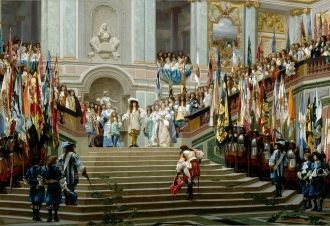 «Прием принца Конде в Версале» Жан-Леон 