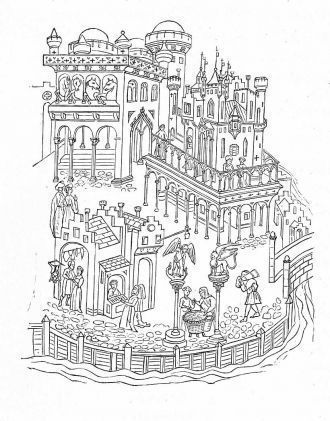 Дворец Дожей, рисунок 14 век