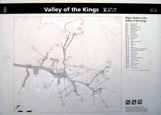 Карта Долины Царей на информационном сте