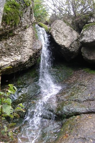 Слева от основного потока между огромным