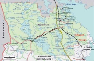 Озеро Пяозеро расположено в северной час