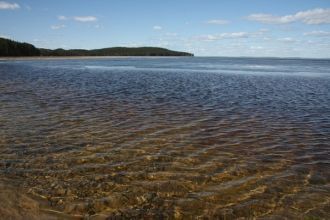 Дно водоема на половине площади имеет сл