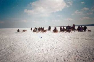 Оленьи гонки по озеру Ессей