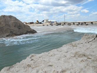 На месте залива образовался лиман, отдел