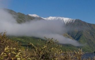 Берега этого берега покрыты лесом и кедр