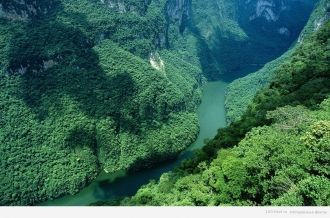 Стены каньона состоят из известняка и ба