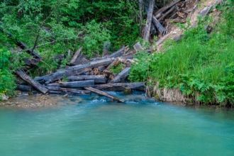 В рельефе также выражаются карстовые фор