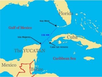 Юкатанский пролив на карте.