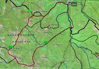 Карта маршрута на гору Грофа.