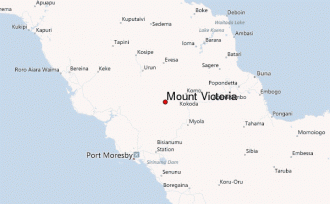 Гора Виктория на карте Папуа Новой 