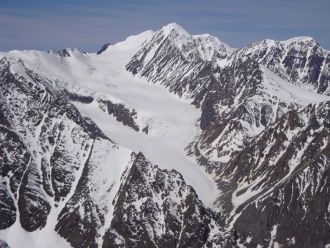 Длинна Ледника Малый Актру около 3 км, п