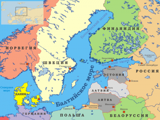 Балтийское море расположено в северной Е