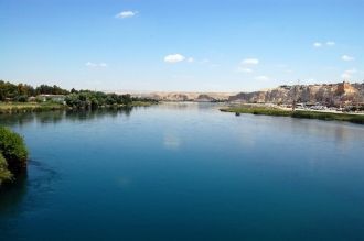 Длина реки Евфрат после слияния 2-х рек 