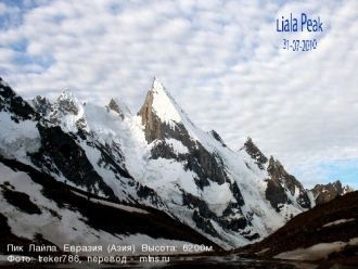 Вершина пика во всей своей красе раскрыв