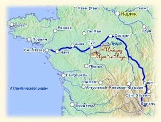 Карта долины Луары