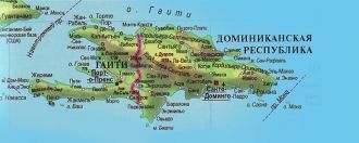 Карта острова Гаити