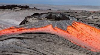 Лава возрастом меньше чем 1000 лет укрыв