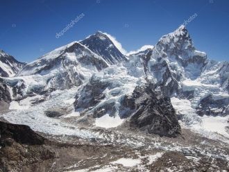 Гора Эверест, Нупцзе и Ледопад Кхумбу, в