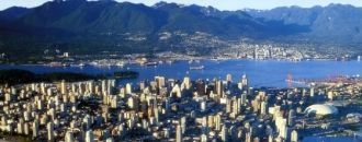 Река Фрейзер впадает в пролив Джорджия, 