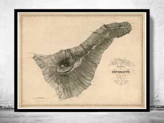 Карта острова Тенерифе, 1831.