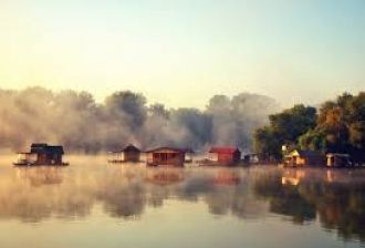 Утро на река Сава, Белград,Сербия.