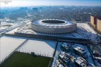 Стадион Краснодар с высоты птичьего поле