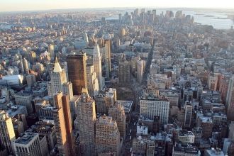Вид на Манхеттен и Пятую Авеню с высоты 
